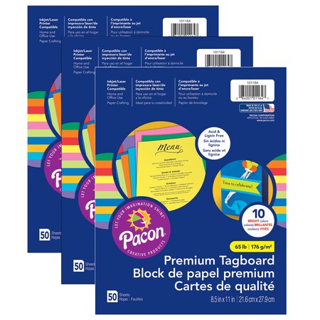 PACON Tagboard Brights Asst 50